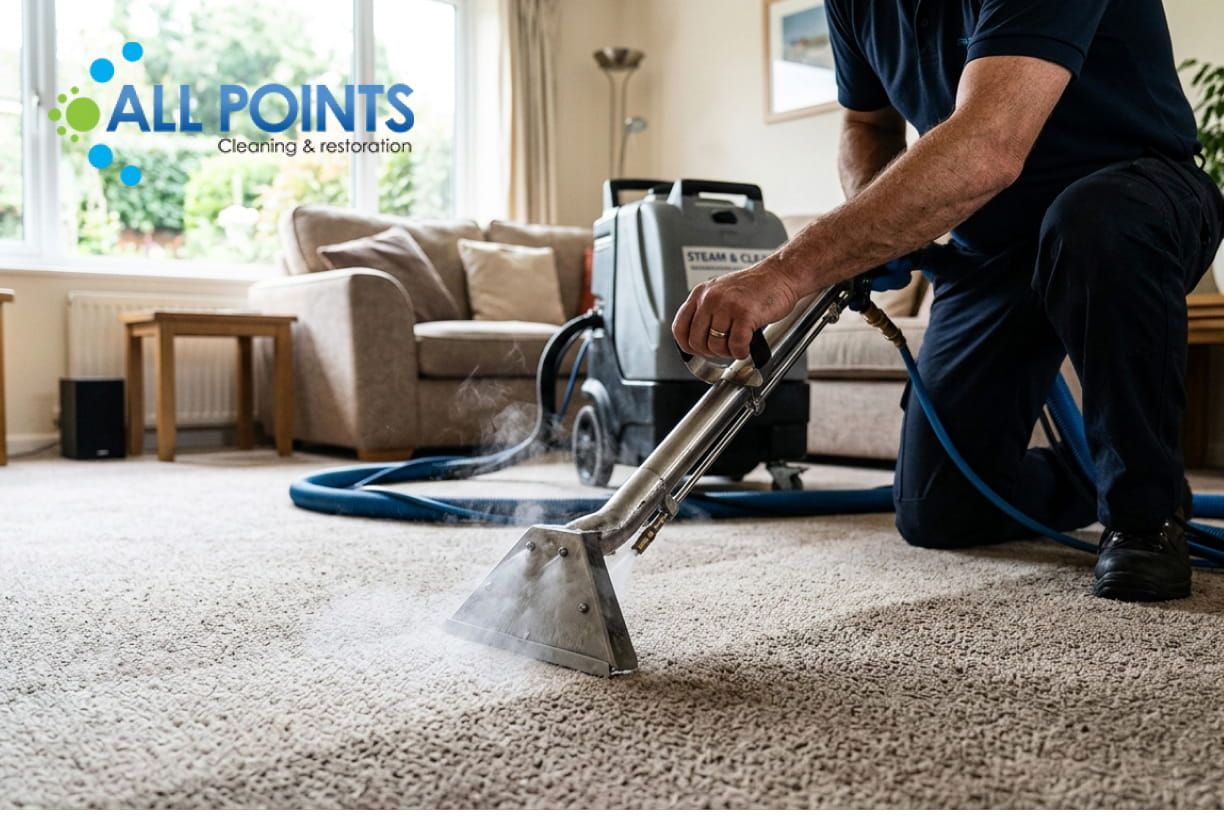 Worker using thermal camera to inspect wall.