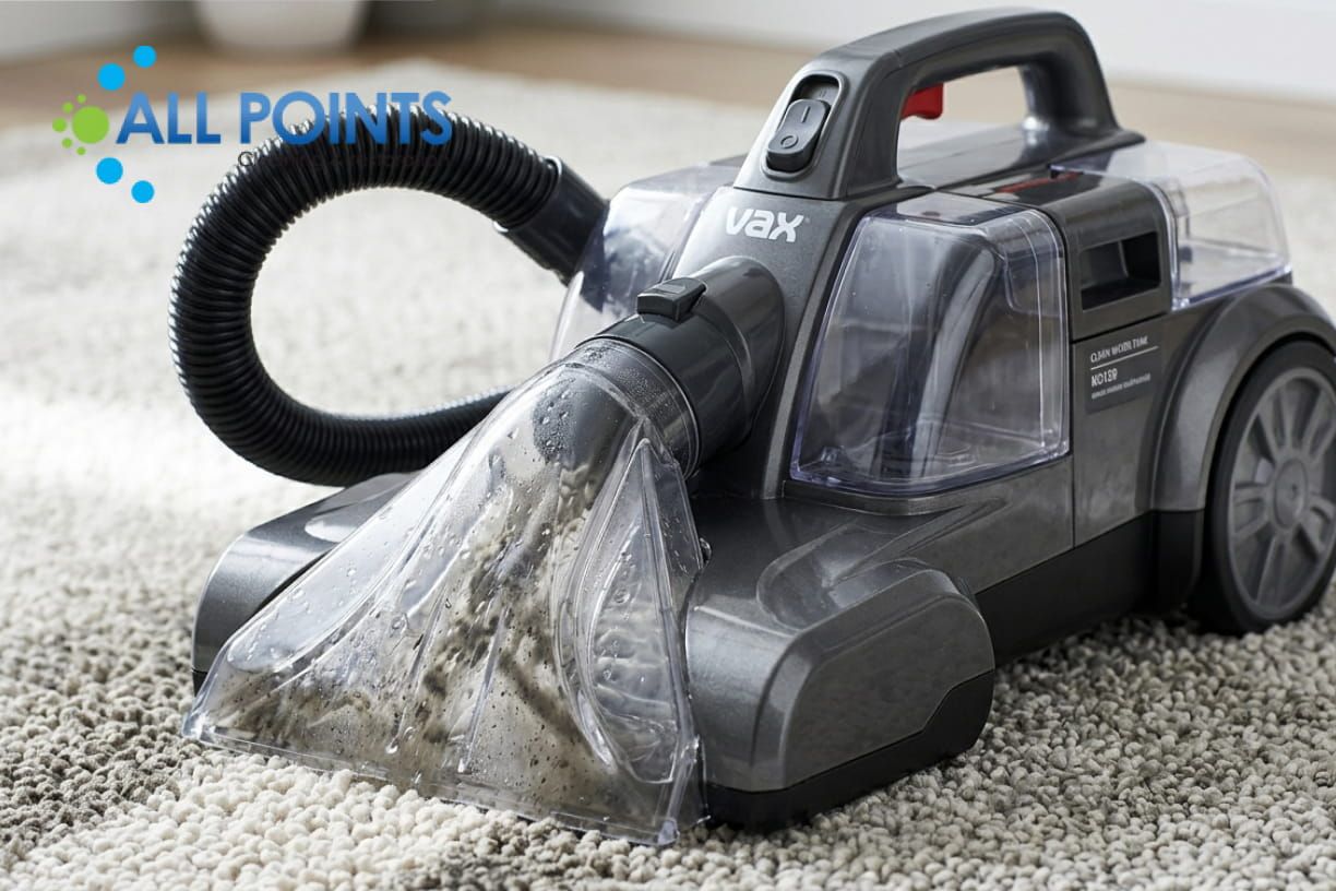 Carpet cleaner machine on carpet.